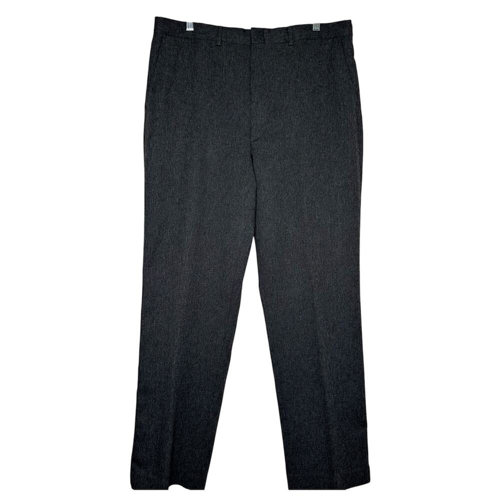 Sears FlexSlax 38x32 Straight Flat Gray Mens Dress Pants Vintage Slacks Trousers